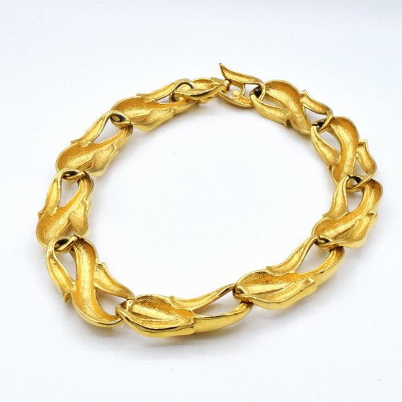 Vintage Givenchy Chunky Necklace Gold Tone - Picture 3 of 7